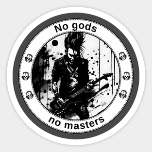 Punk Rock guitar guy Sticker